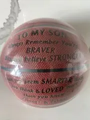 To My Son From Dad Mom Engraved Basketball Ball Gift Graduation Birthday Keepsak