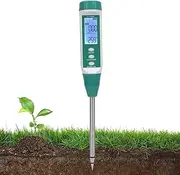 Portable Soil Detector, Rapid EC and Water Content Testing, Soil Tester with Metal Probe for Hydroponic Substrates and Soil, for Garden, Lawn, Farm, House Plants Potassium Tester