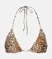 [Melissa Odabash] Melissa Odabash Costa leopard-print bikini top AU 16 brown