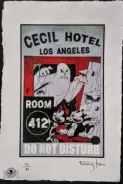 Cecil Hotel, Los Angeles Room 412, Limited Edition Print Signed Fairchild Paris