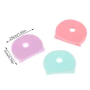 10Pcs Mixed Color PVC Keys Caps Topper Elastic Case For DIY Keyring Head Caps