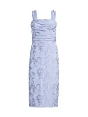 Aidan Mattox Metallic Floral Jacquard Dress