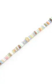 [Jenna Blake] Beaded 18k Yellow Gold, Diamond, and Opal Necklace