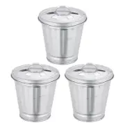 3 Pcs Toy Garbage Cans Mini Trash Practical Waste Bin Office