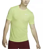 NWT Men’s Nike TechKnit Ultra Short Sleeve Running Top. Volt. AJ7615-702. Sz MED