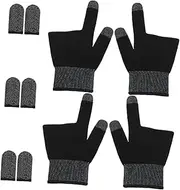 KICHOUSE Gaming Gloves Graphene Fingertips Touch Screen Finger Sleeves for Mobile Games Nonslip Thumb Covers for
