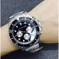 在飛比找Yahoo!奇摩拍賣優惠-MichaelKors MK8256水鬼錶（銀黑盤）三眼計時