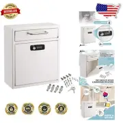 Lockable Mailbox with Lock Box Drop for After-Hours Key and Payment Deposits