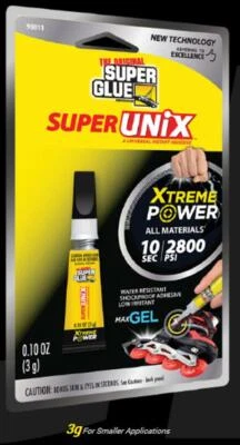 Super Unix Instant Adhesive Xtreme Bonding most all Materials 3g