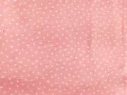 OOAK SAMPLE PINK W/ WHITE POLKA DOTS KNIT FABRIC COTTON/RAYON? 2.5 YDS X 62”