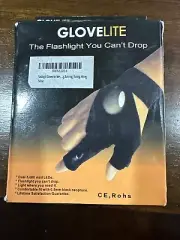 GloveLite LED Lights The Flashlight You Can't Drop! Black Battery Operated Comfy