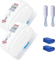 [Generic] White Shoe Cleaner,Sneaker Cleaner with Brush and Towel,2-in-1 Shoe Brush,Shoe Cleaning Kit for White Shoes, Leather, Knit, Boots, Canvas, Tennis, Suede, PU Shoes