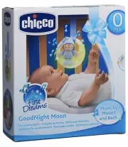 Chicco Toy GoodNight Moon Baby Musical Night Light Hanging Nursery Cot 0m+ Blue