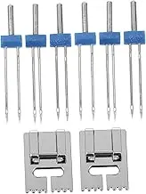 JEWEDECO 4 Sets Sewing Accessories Twin Needles Multi-Function for Sewing Machine Ideal for Denim Knitted