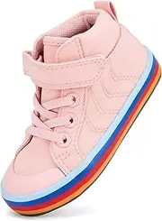 [BMCiTYBM] Toddler Boys Girls Walking Shoes High Top Tennis Canvas Sneakers(Infant/Toddler)