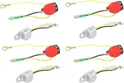 8 Pcs ABS Engine Low Oil Alert Sensor, Stop Switch Kit, ABS Plastic Stable Safe Engine Stop Switch, Low Oil Alert Sensor Wide for Generators, Pumps