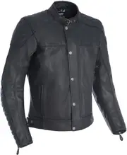 Oxford Hampton Motorcycle Leather Jacket, black, Size L for Men