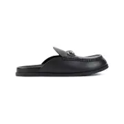[Gucci] Gucci-Black Rhein Leather Mules-Uomo 9.5 UK