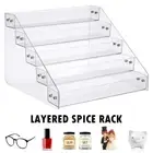 Durable Acrylic Rack Spice Rack Shelf 5Tiered Spice Rack Organizer for Kitchen #