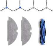 2 Left Side Brushes, 2 Right Side Brushes, 2 Washable Mopping Cloths, and 1 Rolling Brush- Compatible with Eufy RoboVac L35 Hybrid/L35 Hybrid+ Accessory