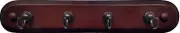 Spectrum Diversified 4 Hook Key Rack - Walnut Wood/Bronze