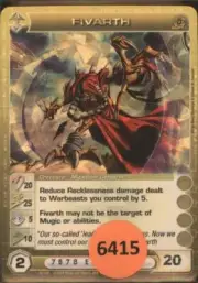 (6415) FIVARTH 20/25/5/10/20 Super Rare Foil Chaotic Card - Unused Code