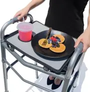 RMS Walker Tray with Cup Holder, Hard Table Top fits Most Standard Folding