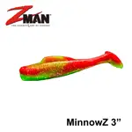 【獵漁人】隔日到貨 現貨顏色最齊 美國製 ZMAN MINNOWZ 3吋 T尾魚型軟蟲 船釣岸拋 鱸魚假餌 路亞 T尾