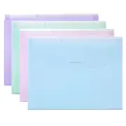 4PK Marbig Pastel Expanding Document Wallet File Organier w/ 3 Insert Tabs Asst