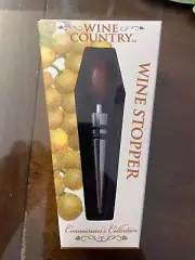 Wine Country Bottle Stopper Wooden Decorative Top Connoisseur's Collection AJ