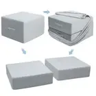 Square Pouf Ottoman Foot Rest, 2-in-1 Large Pouf Ottoman Stuffed Foam, Floor