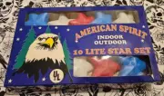 Vintage American Spirit Blow Mold Indoor Outdoor STAR String Party Lights NOS