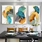 Photo Framed Canvas Fluid Art Marble Wall Art Painting Flower Nordic Plants