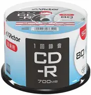 50 Victor CD-R Audio Music CDR 80min Printable AR80FP50SJ2 F/S w/Tracking# Japan