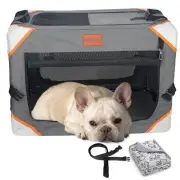 Collapsible Dog Crate-Portable Dog Crates for Small Medium Dogs,4-Door Portab...