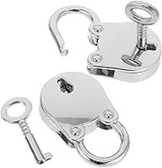 GAXIRE 2Set Mini Vintage Padlock Small Metal Locks with Keys for Handbags Suitcases Jewelry Boxes Durable Antique Key Design for Enhanced Security and Privacy