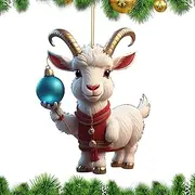Goat Ornaments for Tree,Acrylic Animal Ornaments | Family Tree Decor Decorations Animals