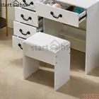 White Dressing Table Stool Makeup Vanity Chair Soft Seat Bench Piano Bar Stool