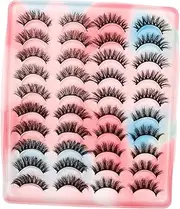 HONMEET False Eyelashes Women Pairs Natural False Lashes Fluffy Comfortable Makeup Tools for Parties