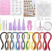 Mardatt 64 Pcs Complete Paper Quilling Kits, 45 Colors 900 Strips Paper with Necessary Tools for Beginners, Advanced Quiller, DIY Handcraft Quilling Set