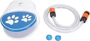 Outdoor Dog Water Fountain Step On, Paws Activated Dog Water Dispenser Dog Sprinkler Drinking Water Feeder with Hose for Drinking and Water Play