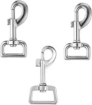 3 PCS Dog Lead Clips Square Eye 360° Leash Swivel Snap Hook Heavy Duty Trigger Clips Clasp Buckle for Connecting Pet Collars Keychains Dog Leash