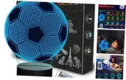 FULLOSUN Kids Night Light Soccer 3D Optical Illusion Lamp with Remote Control