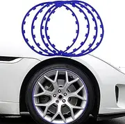 Wheel Rim Protector 16-20'' Wheels Rim Protectors， Wheel Edge Trim Protector Ring, Universal Tire Rim Guard, Anti-Scratch Car Refit Trims Kit Set of 4，for All Models