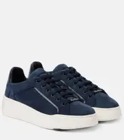 [Max Mara] Max Mara SuperSuede suede platform sneakers AU 7 blue