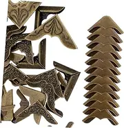 JEWEDECO 48 Pcs Metal Book Corner Protectors Decorative Edge Covers for Scrapbooking Albums Notebooks and Menus Metal Trim for Enhanced Book and Style