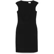 [Alexander Mcqueen] Alexander Mcqueen Wool Mini Dress 46 IT BLACK