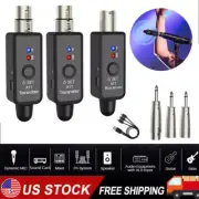 Wireless XLR Adapter System Dual Transmitter & Receiver for Mic Guitar Mixer Uqm