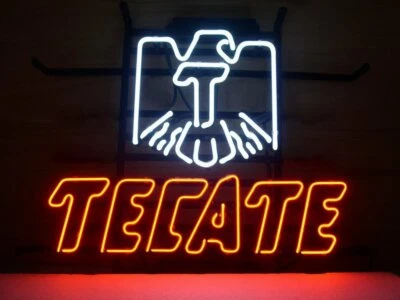 Cerveza Tecate Eagle Beer 17"x14" Neon Light Sign Lamp Bar Wall Decor Real Glass