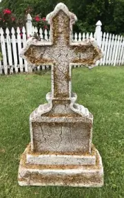 Home Depot Accents Holiday Cross Tombstone 24” Dead Water Tombstone 2023 IN-HAND